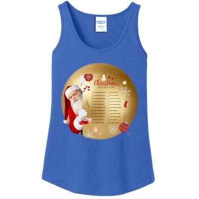 SantaS Christmas Bucket List Ornat Meaningful Gift Ladies Essential Tank