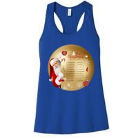 SantaS Christmas Bucket List Ornat Meaningful Gift Women's Racerback Tank