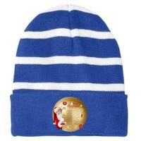 SantaS Christmas Bucket List Ornat Meaningful Gift Striped Beanie with Solid Band