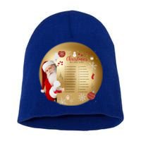 SantaS Christmas Bucket List Ornat Meaningful Gift Short Acrylic Beanie