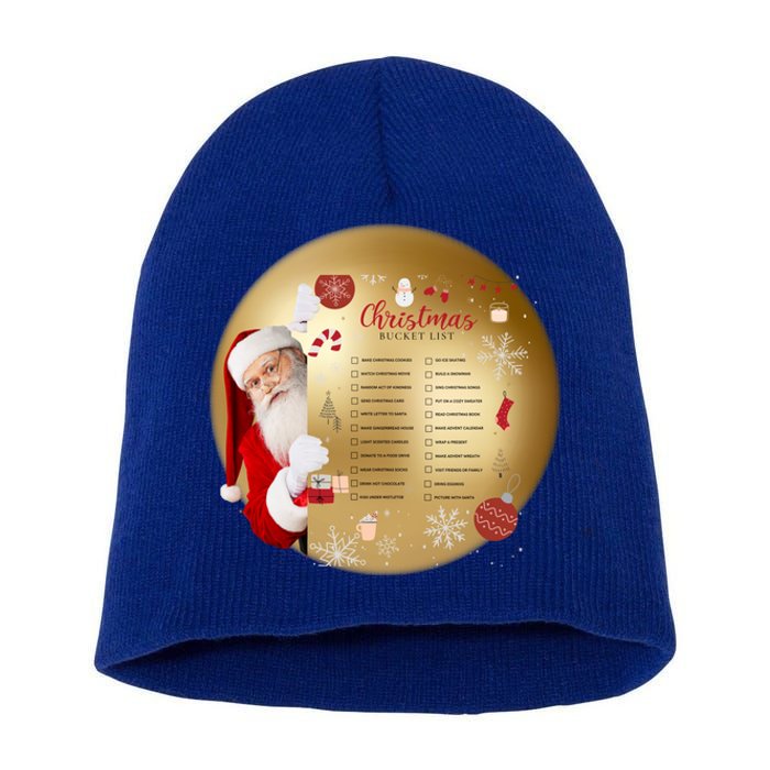 SantaS Christmas Bucket List Ornat Meaningful Gift Short Acrylic Beanie