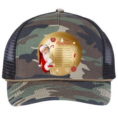 SantaS Christmas Bucket List Ornat Meaningful Gift Retro Rope Trucker Hat Cap