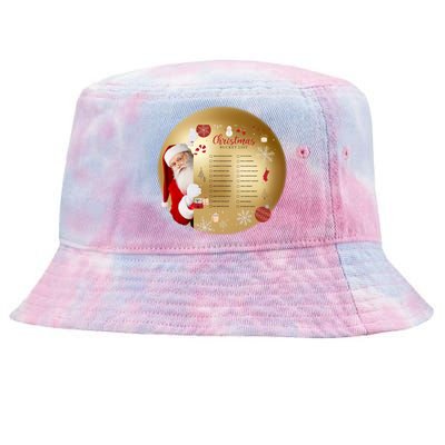 SantaS Christmas Bucket List Ornat Meaningful Gift Tie-Dyed Bucket Hat