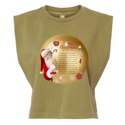 SantaS Christmas Bucket List Ornat Meaningful Gift Garment-Dyed Women's Muscle Tee