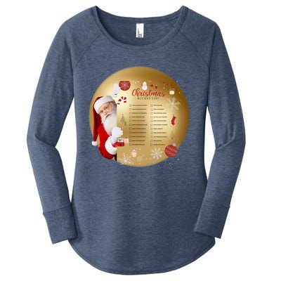 SantaS Christmas Bucket List Ornat Meaningful Gift Women's Perfect Tri Tunic Long Sleeve Shirt