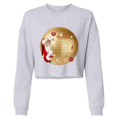 SantaS Christmas Bucket List Ornat Meaningful Gift Cropped Pullover Crew