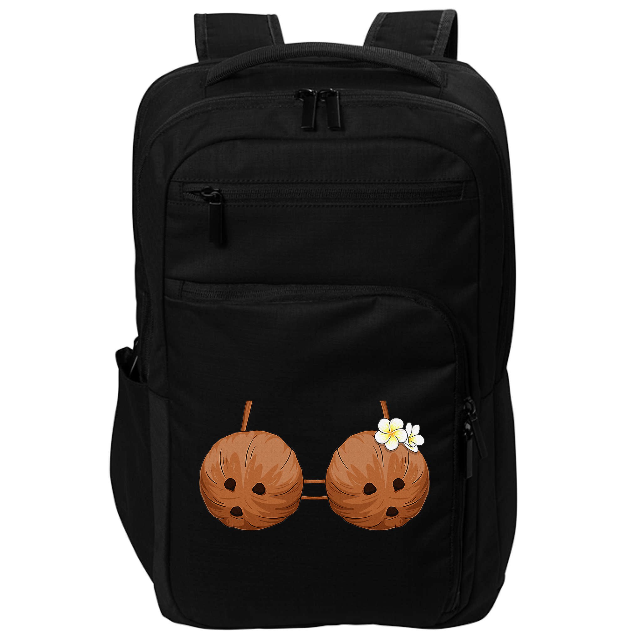 Summer Coconut Bra Halloween Hawaii Impact Tech Backpack