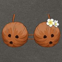 Summer Coconut Bra Halloween Hawaii Cotton Canvas Backpack