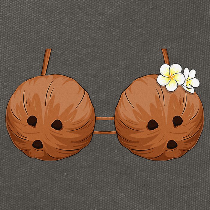 Summer Coconut Bra Halloween Hawaii Cotton Canvas Backpack