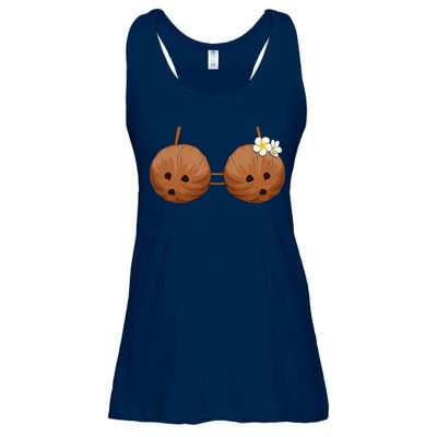 Summer Coconut Bra Halloween Hawaii Ladies Essential Flowy Tank