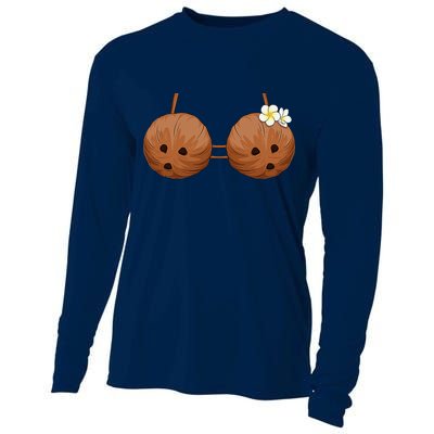 Summer Coconut Bra Halloween Hawaii Cooling Performance Long Sleeve Crew