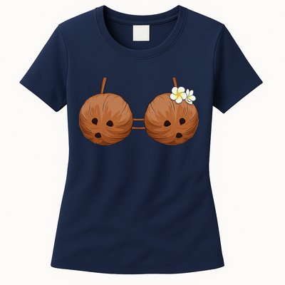 Summer Coconut Bra Halloween Hawaii Womens T-Shirt
