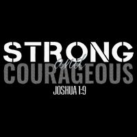 Strong & Courageous Bible Verse Christian Cooling Performance Crew T-Shirt