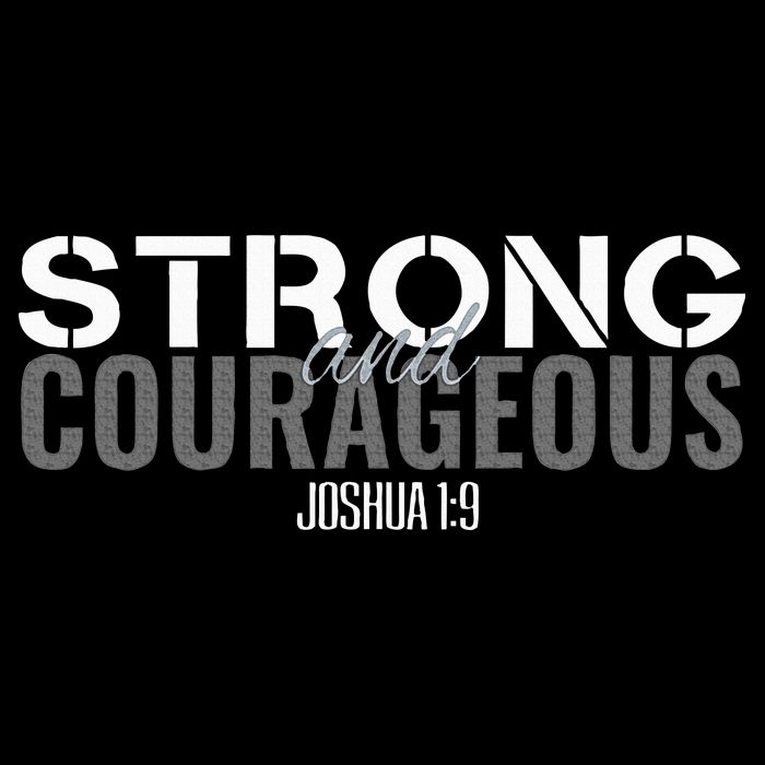 Strong & Courageous Bible Verse Christian Cooling Performance Crew T-Shirt