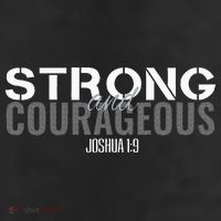 Strong & Courageous Bible Verse Christian 11oz C Handle Ceramic Mug