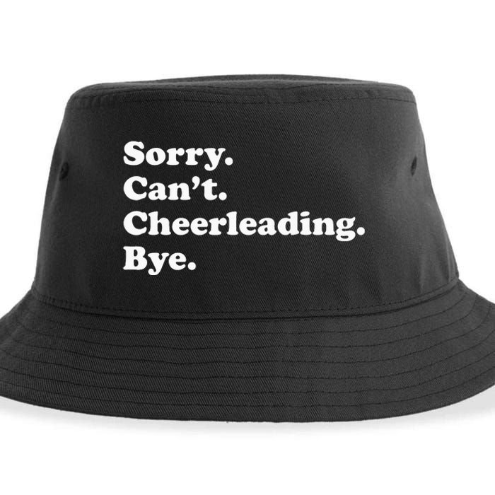 Sorry Can't Bye Funny Cheerleading Sustainable Bucket Hat