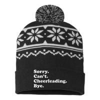 Sorry Can't Bye Funny Cheerleading USA-Made Snowflake Beanie