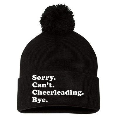 Sorry Can't Bye Funny Cheerleading Pom Pom 12in Knit Beanie