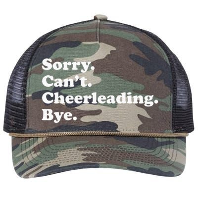 Sorry Can't Bye Funny Cheerleading Retro Rope Trucker Hat Cap