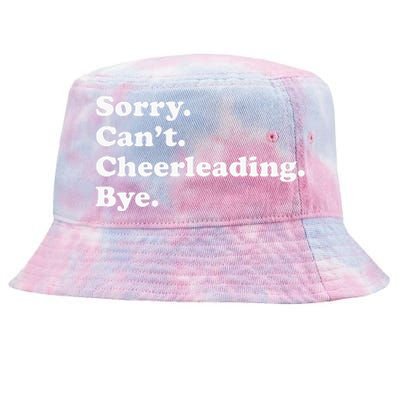 Sorry Can't Bye Funny Cheerleading Tie-Dyed Bucket Hat