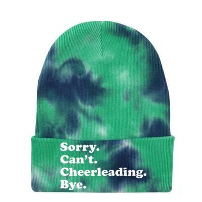 Sorry Can't Bye Funny Cheerleading Tie Dye 12in Knit Beanie