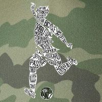 Soccer Player Ball Shadow Word Mashup Legacy Tie Dye Trucker Hat