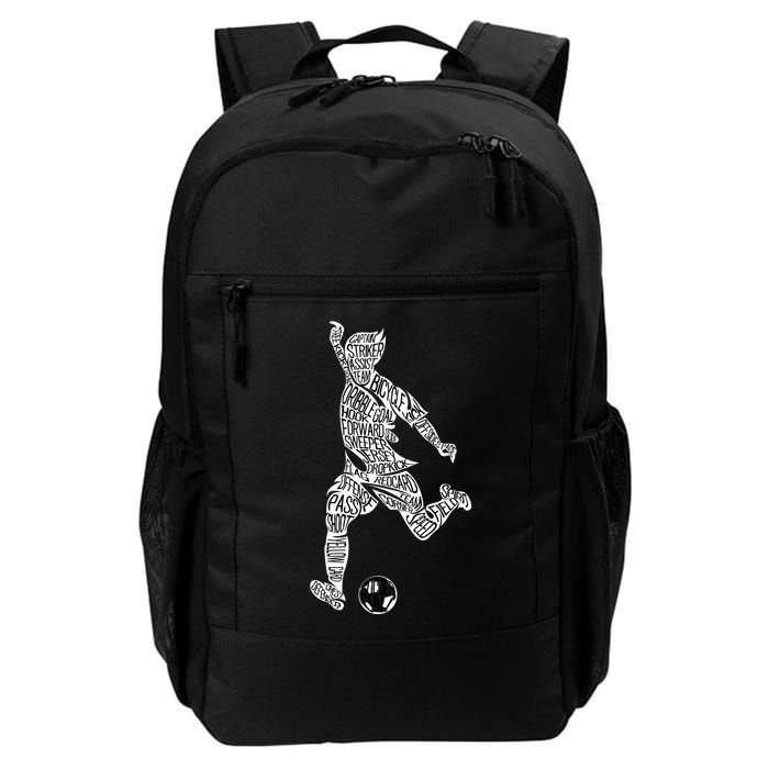 Soccer Player Ball Shadow Word Mashup Backpack