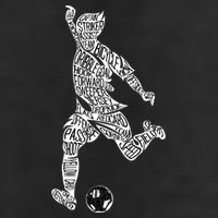 Soccer Player Ball Shadow Word Mashup Hat