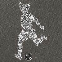 Soccer Player Ball Shadow Word Mashup Cotton Canvas Backpack