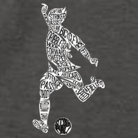 Soccer Player Ball Shadow Word Mashup Vector Backpack