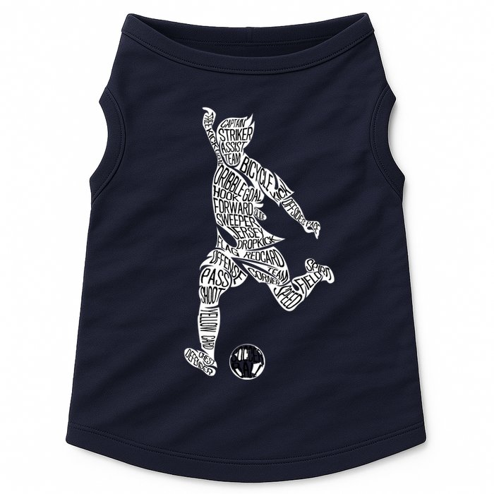 Soccer Player Ball Shadow Word Mashup Doggie Tank