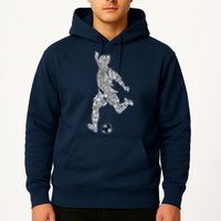 Soccer Player Ball Shadow Word Mashup Hoodie