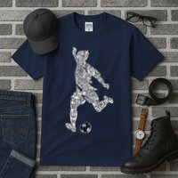 Soccer Player Ball Shadow Word Mashup Tall T-Shirt
