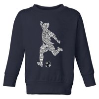 Soccer Player Ball Shadow Word Mashup Toddler Sweatshirt