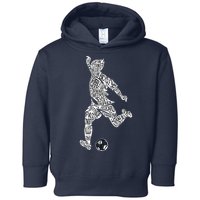 Soccer Player Ball Shadow Word Mashup Toddler Hoodie