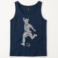 Soccer Player Ball Shadow Word Mashup Tank Top