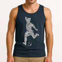 Soccer Player Ball Shadow Word Mashup Tank Top
