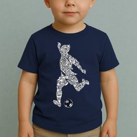 Soccer Player Ball Shadow Word Mashup Toddler T-Shirt