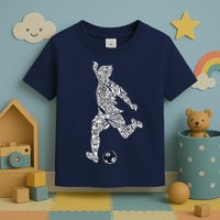 Soccer Player Ball Shadow Word Mashup Toddler T-Shirt