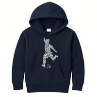 Soccer Player Ball Shadow Word Mashup Kids Hoodie