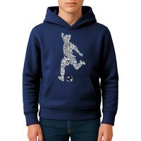 Soccer Player Ball Shadow Word Mashup Kids Hoodie