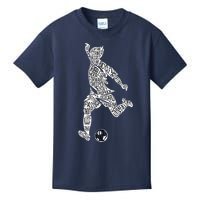 Soccer Player Ball Shadow Word Mashup Kids T-Shirt