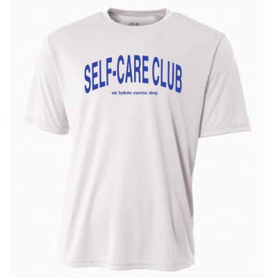 Self Care Club Eat Hydrate Exercise Sleep Cooling Performance Crew T-Shirt