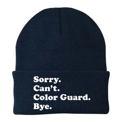 Sorry Cant Color Guard Bye Funny Color Guard Beanie