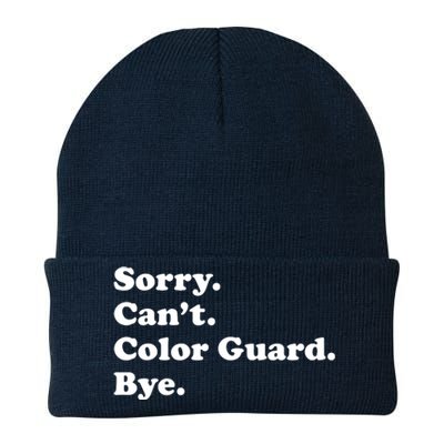 Sorry Cant Color Guard Bye Funny Color Guard Knit Cap Winter Beanie