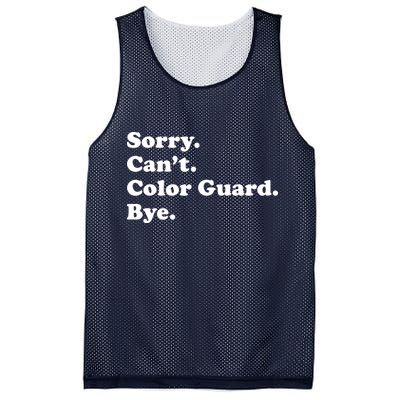 Sorry Cant Color Guard Bye Funny Color Guard Mesh Reversible Basketball Jersey Tank