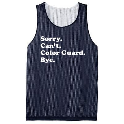 Sorry Cant Color Guard Bye Funny Color Guard Mesh Reversible Basketball Jersey Tank