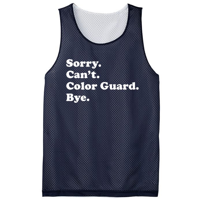 Sorry Cant Color Guard Bye Funny Color Guard Mesh Reversible Basketball Jersey Tank