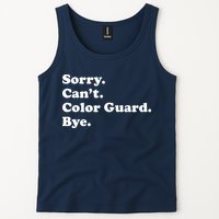 Sorry Cant Color Guard Bye Funny Color Guard Tank Top