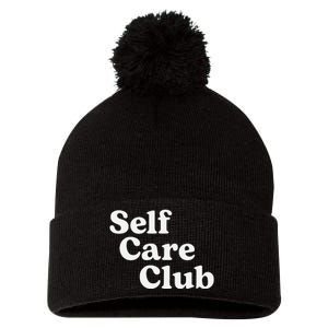 Self Care Club Positive Aesthetic Self Love Pom Pom 12in Knit Beanie